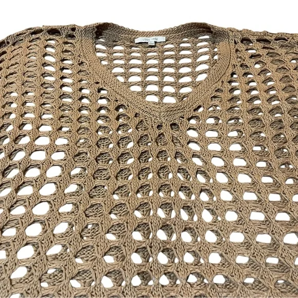 Love Tree Tan Open Knit Top - Picture 2 of 6